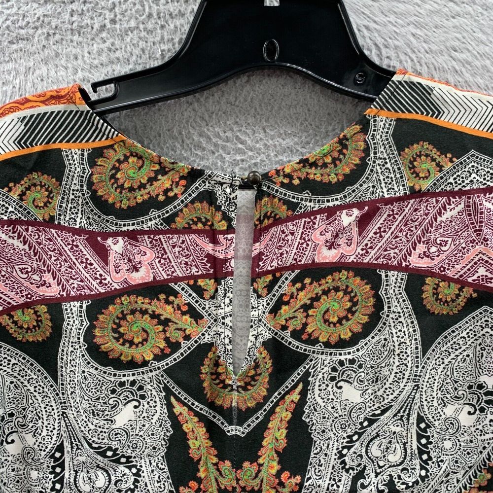 TWELFTH STREET by Cynthia Vincent Blouse Womens Petite Top Paisley - Picture 8 of 8